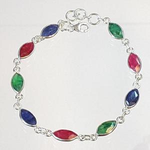 [블루케이] 루비에메랄드사파이어 원석 팔찌240605-25