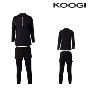 쿠기 여성/주니어 래쉬가드 레깅스 팬츠 세트 KJ-O550