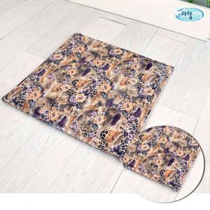 여우꽃 레자방석 분리형/브라운 꽃방석 식당방석