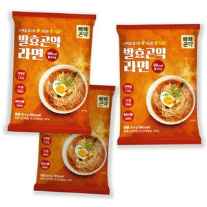 빼빼곤약 59kcal 발효곤약라면 매운맛 214g x 3팩
