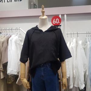 오프리미츠 HC26 후드  아이스 부드러운원단 브이넥집업 티셔츠 M23ts1508