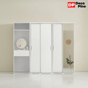 데코파인 필미 슬라이딩 옷장 2200 Z세트 화장대 이불장 긴거울
