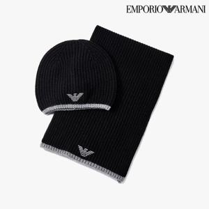[엠포리오 아르마니]남성 이글 자수 스카프 비니 세트(A514353019)