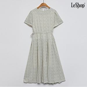 [르샵]플라워 롱 반팔 원피스 (DO2OW023A)