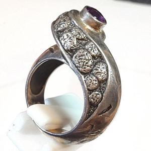 [블루케이] 실버925 자수정 원석 반지240607-03탄생석