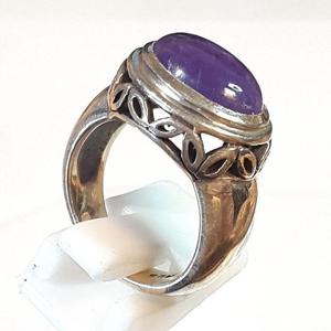 [블루케이] 엔틱 작품 자수정 원석 반지240607-08