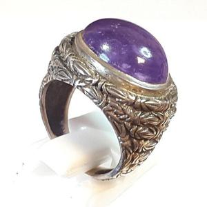 [블루케이] 실버925 자수정 원석 반지240607-05탄생석