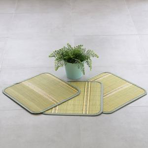 [리앤데코]시원한 체크무늬 돗자리 대나무방석 2장  45X45cm