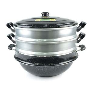 삼우 킹스타 실속형 3단 가마솥 [28CM] 대용량 대게찜기 만두찜