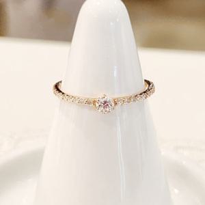 미니골드 14k 미니 다이아몬드 티니 랩1부 반지 로즈골드 RNKS4010L