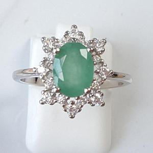 [블루케이] 그린에메랄드 원석 반지240609-03탄생석