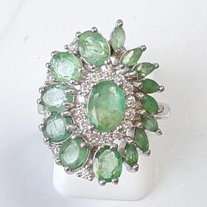 [블루케이] 그린에메랄드 원석 반지240609-05탄생석