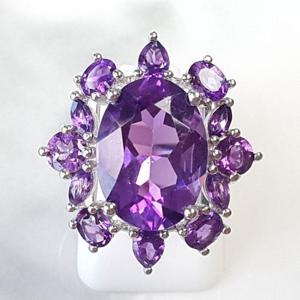 [블루케이] 특급퀄 자수정 원석 반지240608-23탄생석