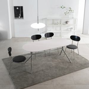 리바트 아르떼 릴리 6인 라운드 세라믹 식탁