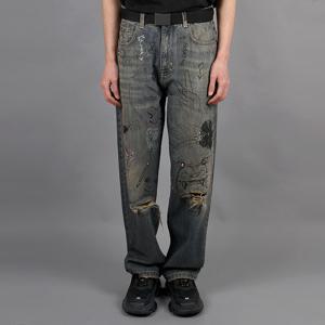 발렌시아가 그래피티 데님 팬츠 루즈핏 746986 TOW66 4036