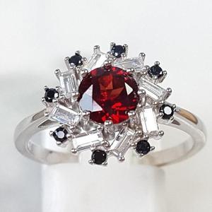 [블루케이] 하이퀄 레드가넷 원석반지240610-11탄생석