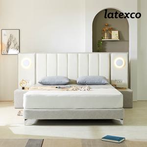 라텍스코 스테이 LED 호텔식 침대 Q+천연라텍스 매트리스 20cm