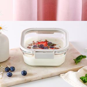 네오플램 코모도 내열유리 정사각 밀폐용기 800ml