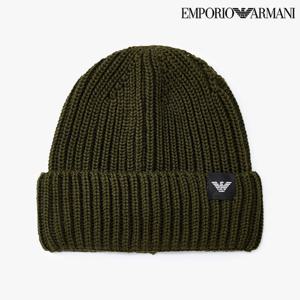 [엠포리오 아르마니]남성 이글 라벨 청키 립 비니 모자(A514354005)