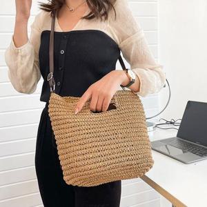 [잇백잇슈] 라탄빅크로스백 핸들 베이직 심플 대용량