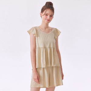 [포커스]프릴날개블라우스+밴딩큐롯팬츠SET PBBF4M3BL5371