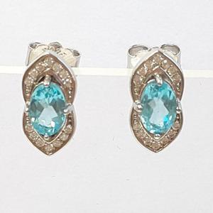 [블루케이] 파라이바 블루토파즈 원석귀걸이240615-19