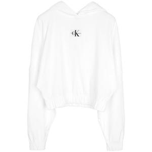 캘빈클라인 화이트 모노로고 후드 스웨트셔츠 J20J221441 YAF