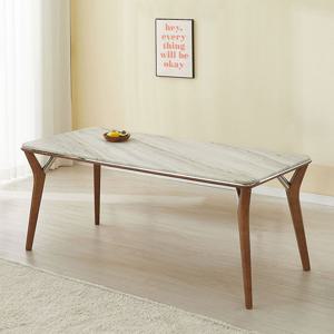 스코나 라빌라 애쉬 원목 천연대리석 6인 식탁 테이블