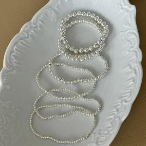 국산 92.5순은 클래식 실버볼 얇은볼팔찌 2mm