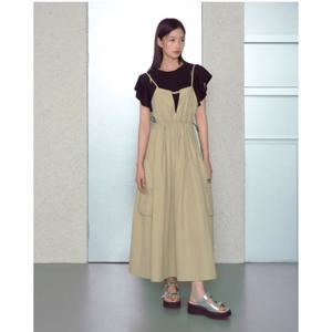 [에고이스트] EQ2WO664 금속 장식 포인트 민소매 롱 원피스 (24년 여름)