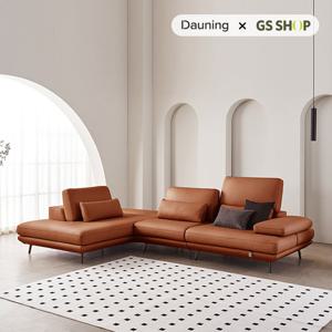 [12/18 20시 라이브 상품권 5만][다우닝] 플라나 4인 오픈코너 리프트업 천연가죽 소파