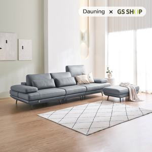 [12/18 20시 라이브 상품권 5만][다우닝] 플라나 3.5인 리프트업 전체 천연가죽 소파+스툴