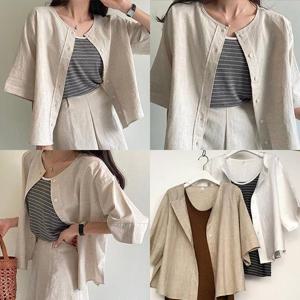 위쉬몰 TG 린넨페이가디건자켓남방(P629H407) 빅사이즈