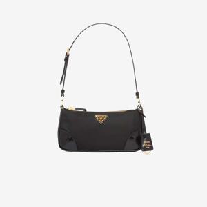 프라다 리나일론 가죽 숄더백 블랙 여성 1BC201 R789 F0002
