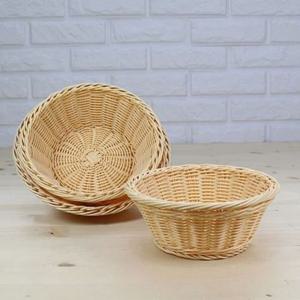 pp 라탄 미니라운드 바구니(연 베이지)대