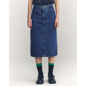 헤지스 여성 24FW 가격인하데님 블루 A라인 스커트 HSSK4C782B2