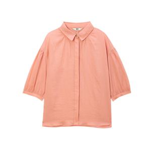 닥스 여성 24FW 린넨100% 핑크 솔리드 튤립 7부소매 블라우스 DLBL4C711P2