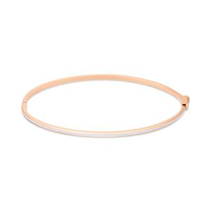 [비앤비골드] 14K 심플 슬림 화이트 에폭시 뱅글 팔찌 JNB27498