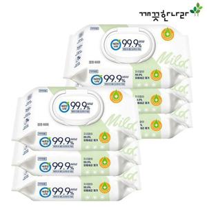 [땡큐온]깨끗한나라 99.9 클린 손소독티슈 마일드 캡60매x6개