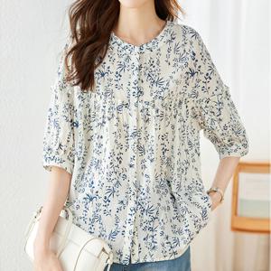 [몽벨리즈]크레비프릴셔링블라우스 mde2301460