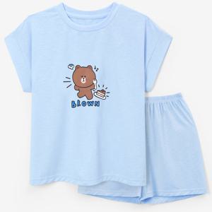 [티엘키즈]라인프렌즈 우니 냉감 5부 상하세트 BL_0E1SU61687