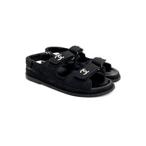 [엘러브] 샤넬 20P 벨크로 샌들 38.5 블랙 4ET1028