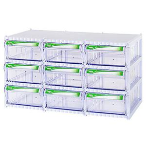투명 서랍장 수납정리함 9칸 플라스틱통