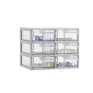 A형 가로2칸 세로3칸 투명서랍 수납함