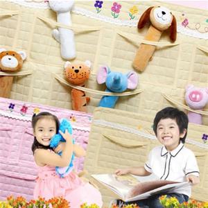 다용도 어린이 인형 수납 벽걸이 2단 헝겊 책 꽂이