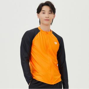 [아레나공식] 남성 선셋 릴렉스핏 집업 래쉬가드 A4BM1RR48ORG