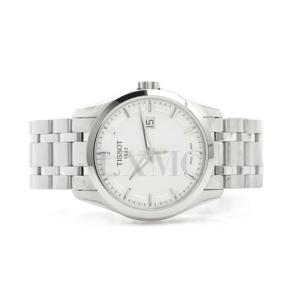 [중고명품] 티쏘 화이트 워치 꾸뜨리에 시계 T035.410.11.031.00