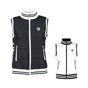 럭스골프 여성 하운드 패턴 패딩 매치 베스트 조끼 JB4A534W