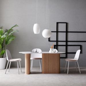 파로마 피츠 알리 1600 세라믹 타원형 4인 식탁 세트 POF090