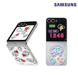 삼성전자 정품 갤럭시Z플립7FE 플립수트 LED 네온 사인 키스해링 카드 케이스 Z플립6 호환 EF-ZF741 N